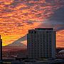 Mount Rainier casting a shadow.